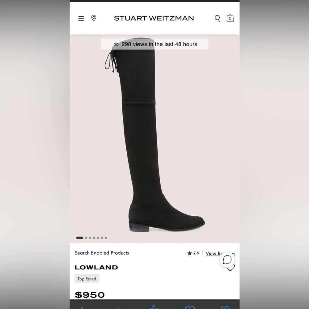 Black Lowland Stuart Weitzman Over the Knee Boots
